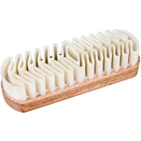 Kaps Wooden Nubuck And Suede Restorer Brush With Natural Soft Rubber Crepe- For Leather Shoes- Bags And Accessories- By